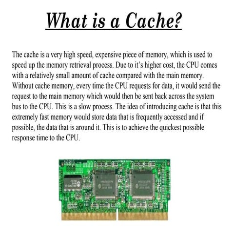 Cache memory and cache | PPT