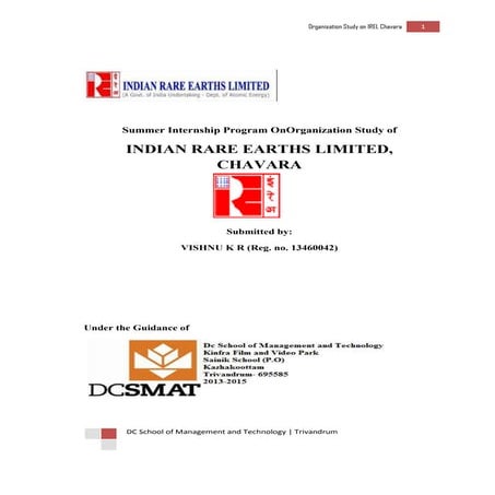 IREL ORGANISATION STUDY Report