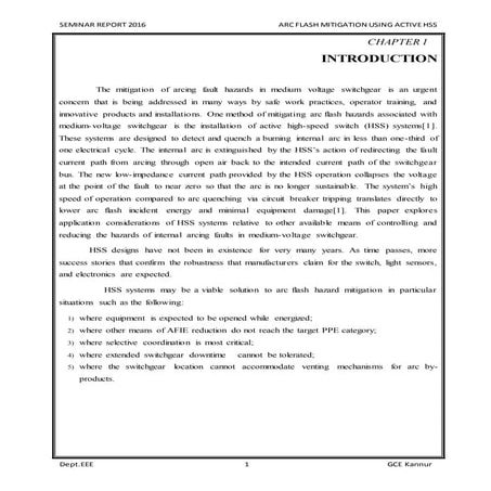 ARC FLASH MITIGATION USING ACTIVE HIGH-SPEED SWITCHING