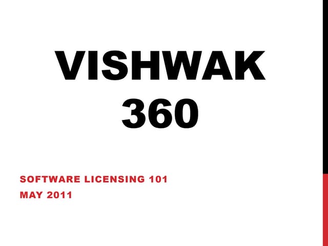 Software Licensing 101