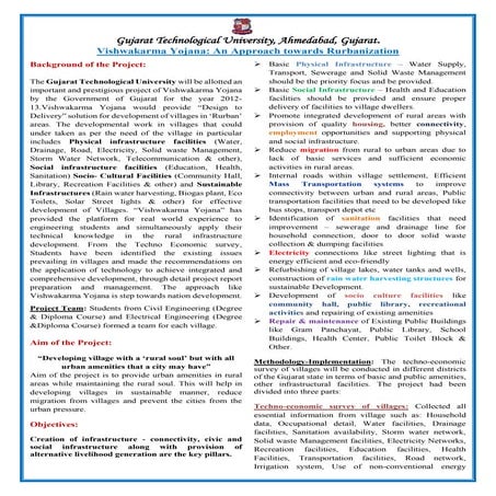 Vishwakarma yojana of GTU at glance