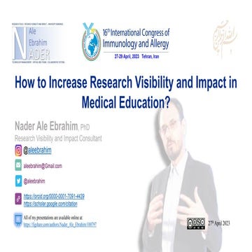 How to Increase Research Visibility and Impact in Medical Education?