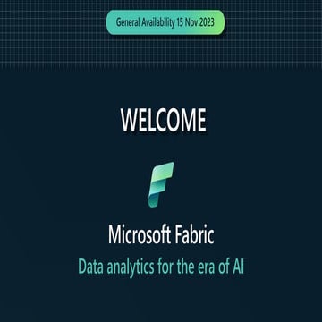 Visión Microsoft Fabric Data analyst for the era of AI