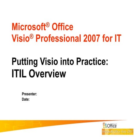 Visio 2007 ITIL Foundation Overview for beginers