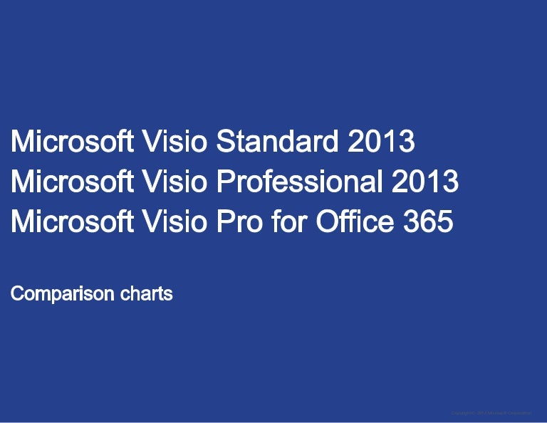 Visio 2013 Features Comparison Chart