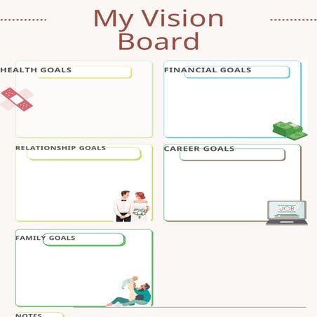 Vision-Board-Templates for person who want to be successal | DOCX