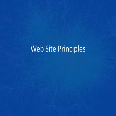 Vision and design principles for site