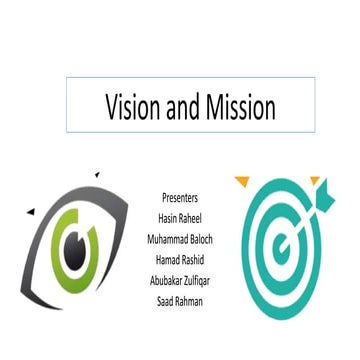 Vision and mission final