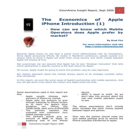 The Economics of Apple  iPhone Introduction (1)