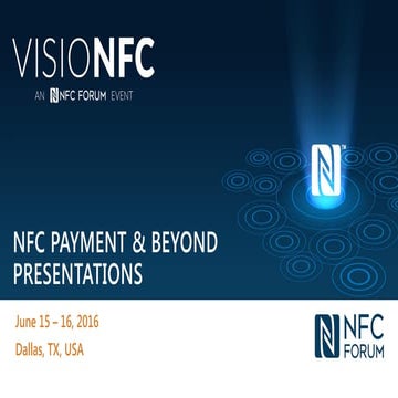 VISIONFC - an NFC Forum event: NFC Payment & beyond presentations
