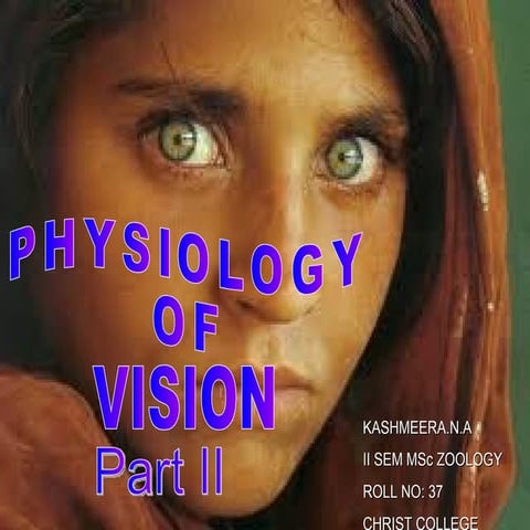 PHYSIOLOGY OF VISION,Part -II