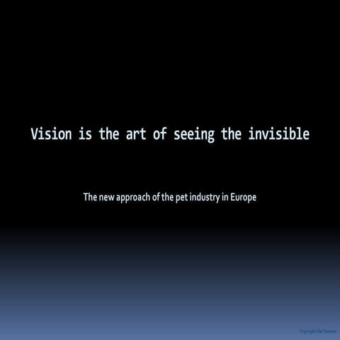 Vision Is The Art Of Seeing The Invisible