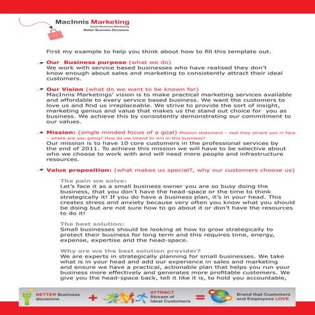 Vision mission and values Template