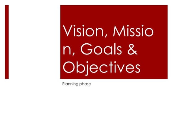 The Business Vision & Mission | PDF | Business | Business and Finance