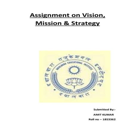 Vision, Mission & Strategy | DOCX