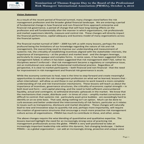 Vision statement detailed