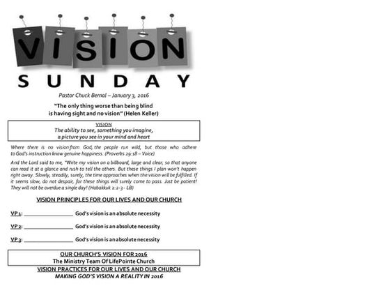 Church Sermon: The Church - Visionary | PPT