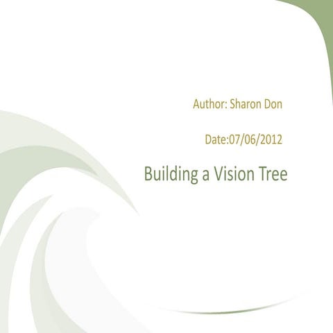 User centred Design Vision tree