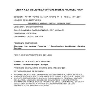 Visita a la biblioteca virtual digital