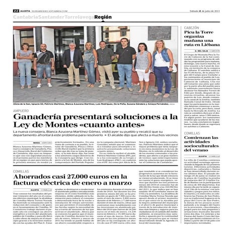 Visita de la Consejera Blanca Martinez a su Ayuntamiento 02072011