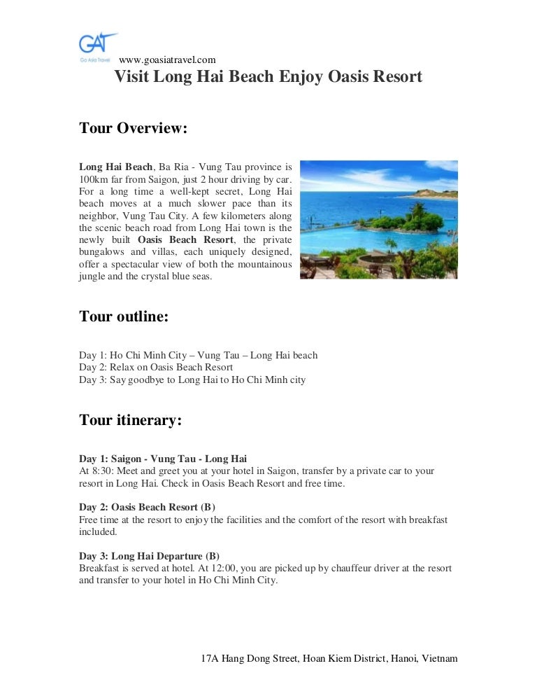 Visit Long Hai Beach Enjoy Oasis Resort Vietnam Tour - 