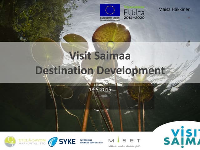Visit saimaa tourism development 2015-2016