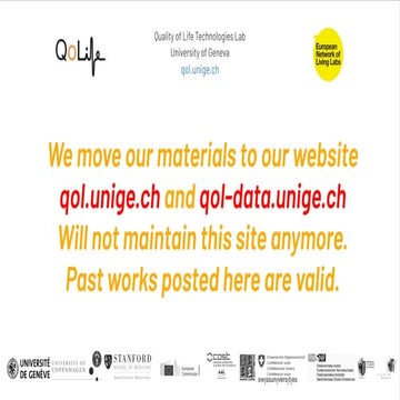 We discontinue SlideShare - visit the QoL website from now on