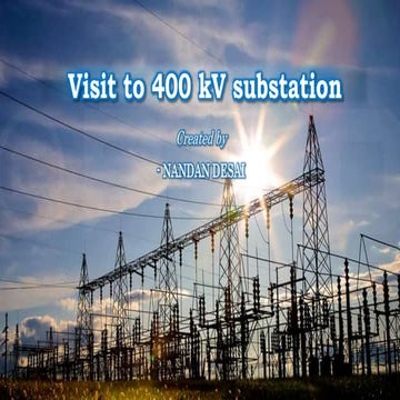 Visit to 400 kV substation, Hadala