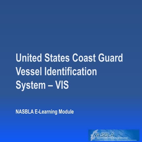 Vessel Identification System Overview