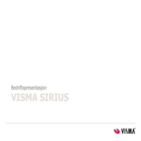 Visma Sirius bedpres på NTNU 