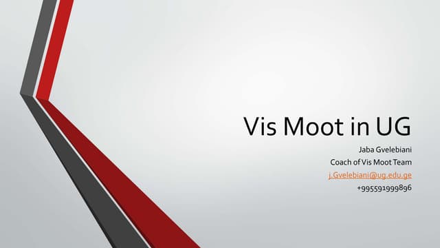 Vis Moot in University of Georgia (Tbilisi)