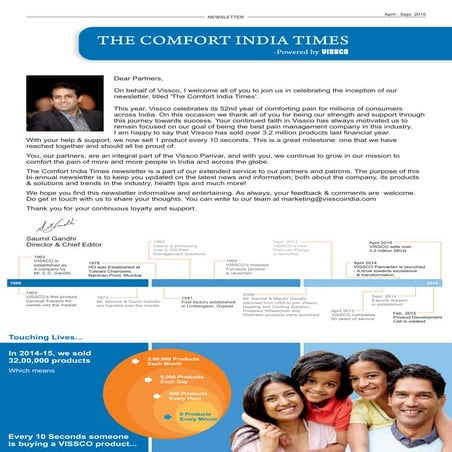 Vissco NewsLetter - THE COMFORT INDIA TIMES