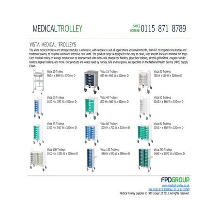 VISTA Medical Trolley Brochure