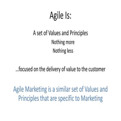 Vistaprint's updated agile marketing values and principles