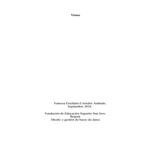 Vistas base de datos