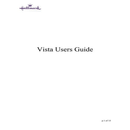 Vista Users Guide