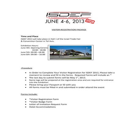 Vistors registration package whole | DOC