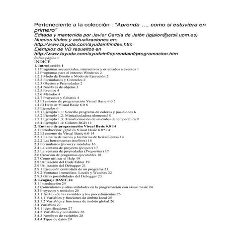 Programación en Visual Basic - Conceptos Básicos | PPTX