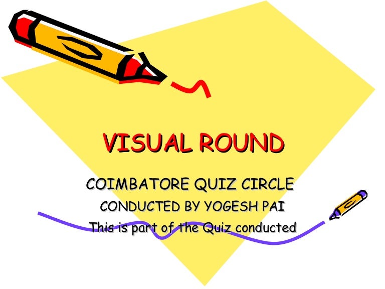 Visual Round Coimbatore Quiz Circle