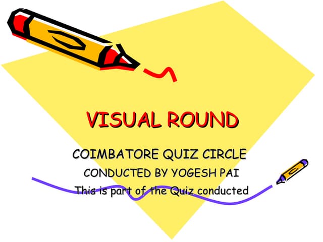 Visual Round Coimbatore Quiz Circle