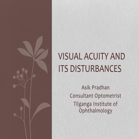Visual acuity and its disturbances (asik)