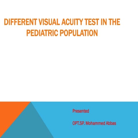 Visual acuity charts | PPTX