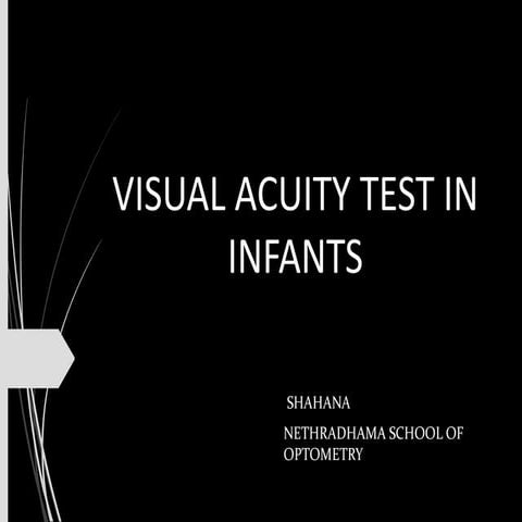 Visual acuity test in infants