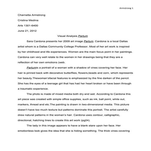 Visual analysis essay | DOCX