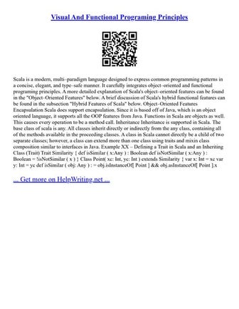 Visual And Functional Programing Principles