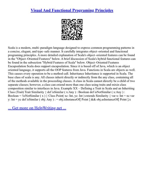 Visual And Functional Programing Principles