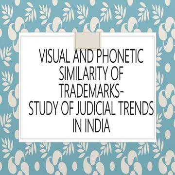 Visual and phonetic similarity of trademarks 