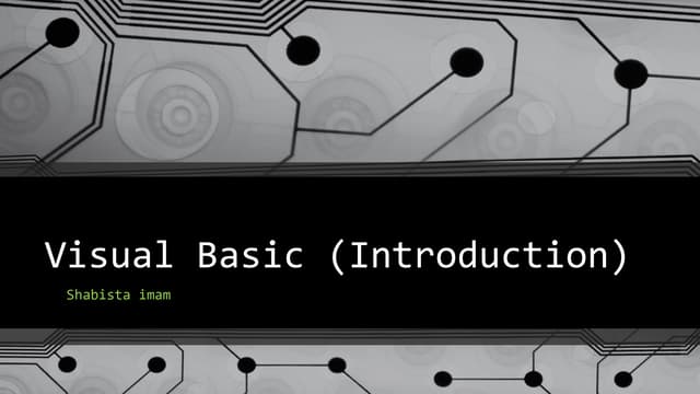 Visual basic | PPT