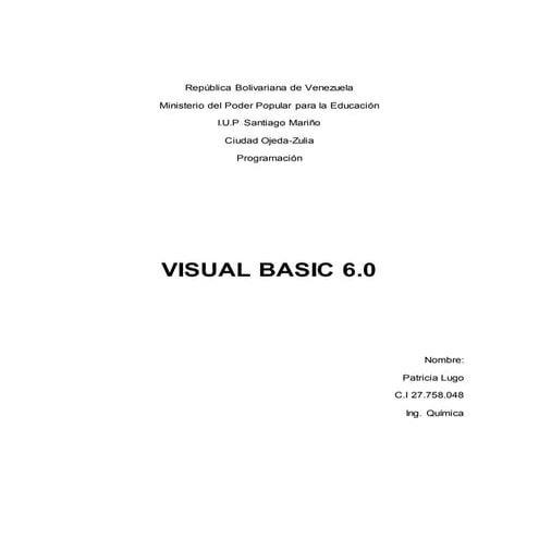 Visual basic 6.0 | DOCX