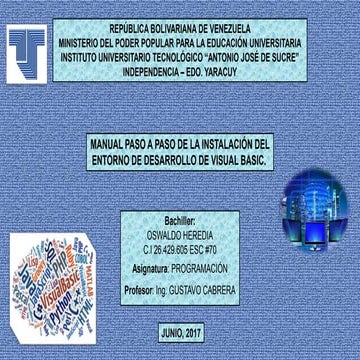 Instalación paso a paso de Visual basic 6.0 | PPSX